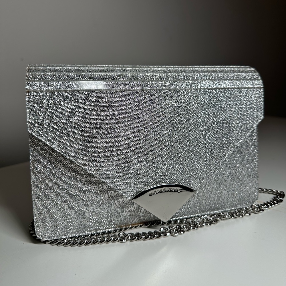 Michael Kors Barbara Envelope Clutch Silver